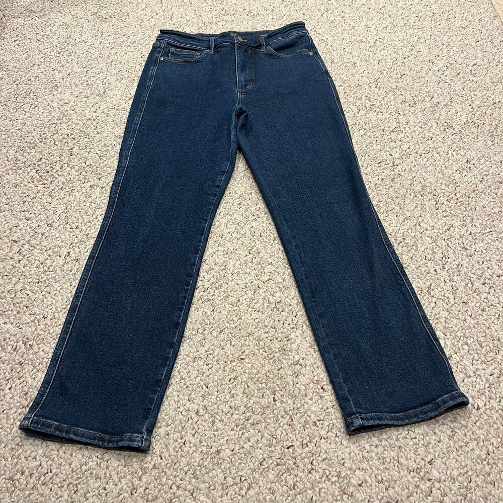 Judy Blue Straight Fit Jeans 11/30 Dark Wash Denim Normcore Stretch Comfort